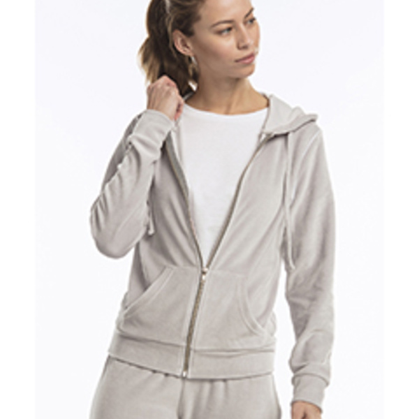 Ladies' USA Made Velour Full-Zip Hoodie Thumbnail